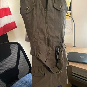 Women’s Olive Dress with Belt